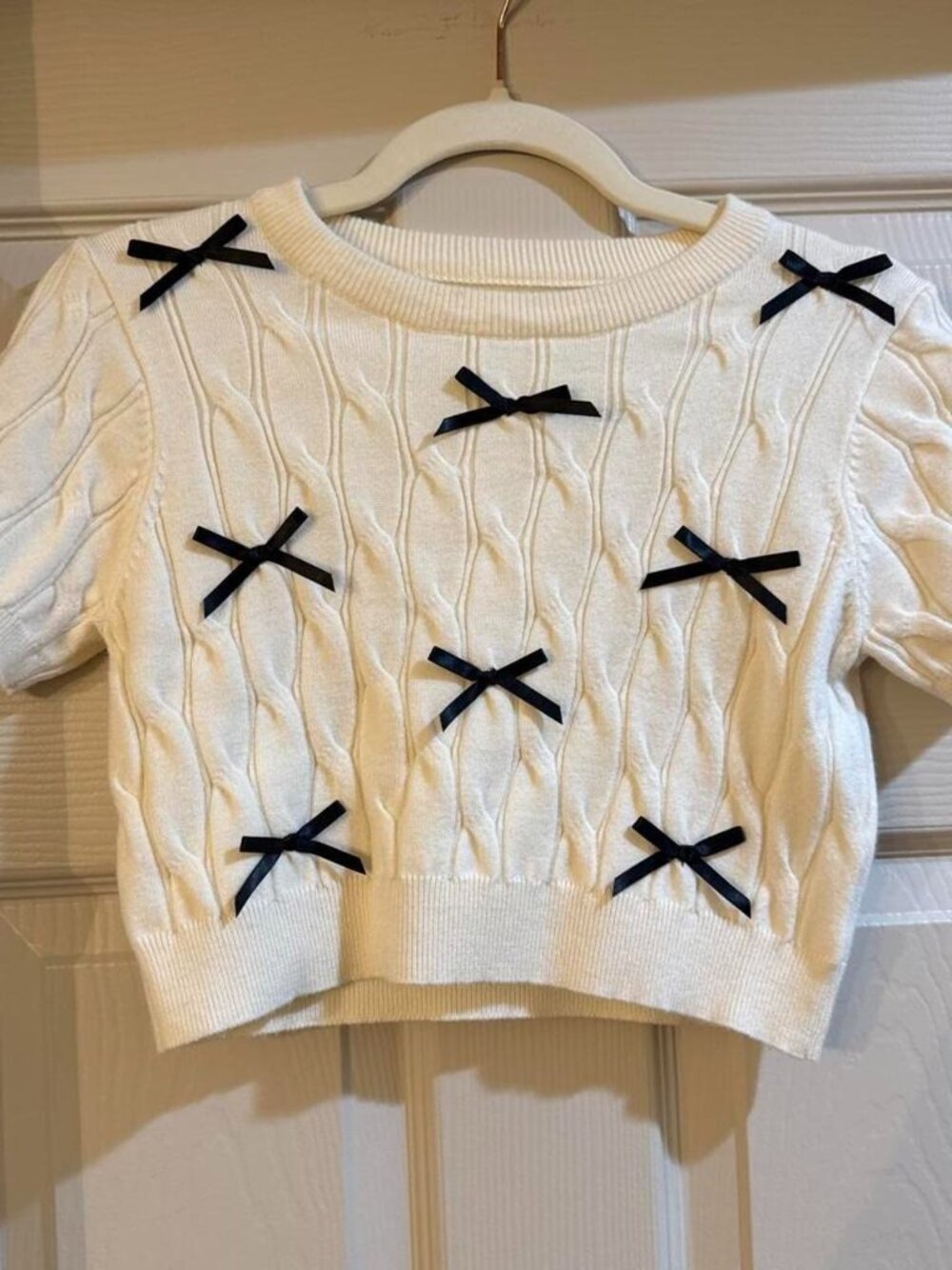 SHEIN girls cable-knit sweater